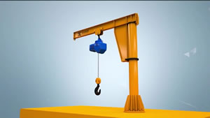 DQCRANES easy install and operation pillar jib crane