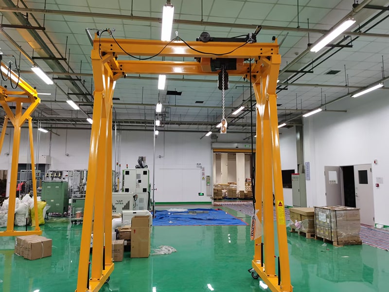 2 Sets of 3-Ton Portable Gantry Cranes to a Vietnam Factory