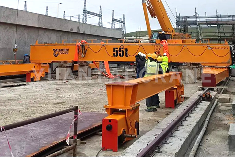55 Ton European Gantry Crane in Azerbaijan for Outdoor Material Handling