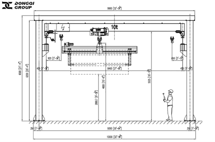 10 Ton Overhead Crane for Paper Mills in America