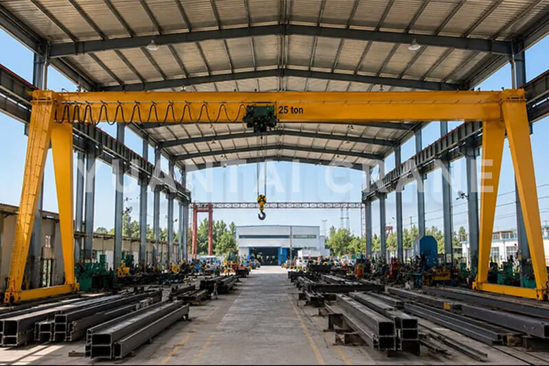 25 Ton European Gantry Crane for Steel Fabrication Plant in Poland
