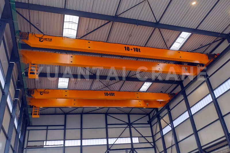 10+10 Ton Double Trolley Overhead Crane for Netherlands